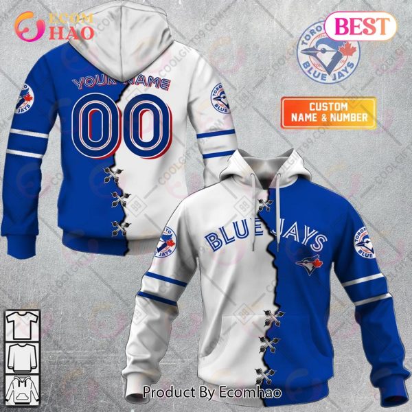 Personalized MLB Toronto Blue Jays Mix Jersey 3D Hoodie