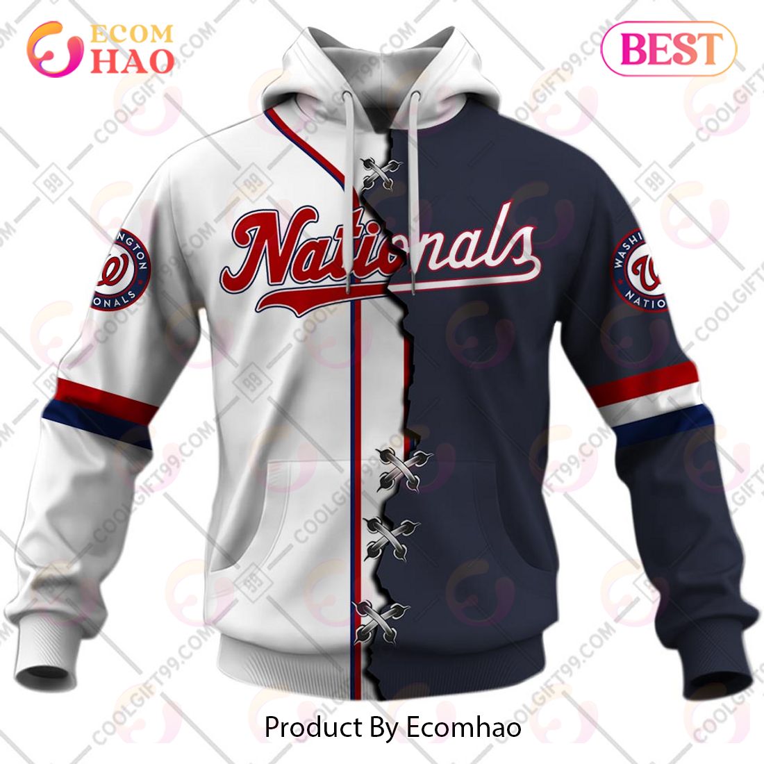 Washington Nationals MLB Personalized Hunting Camouflage Hoodie T