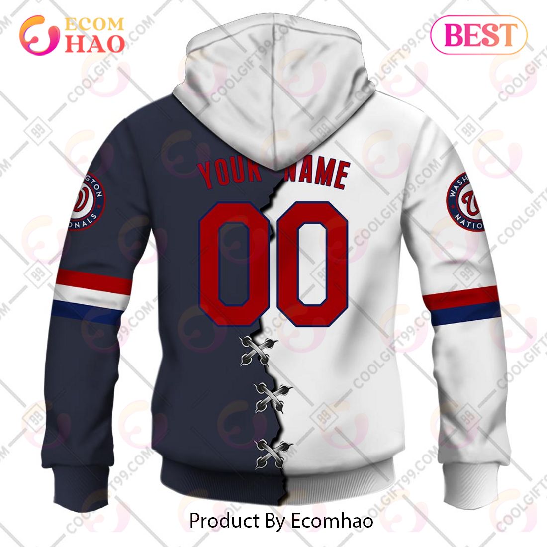 Washington Nationals MLB Personalized Hunting Camouflage Hoodie T