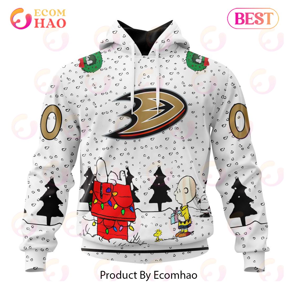 NHL Anaheim Ducks Special Peanuts Design 3D Hoodie