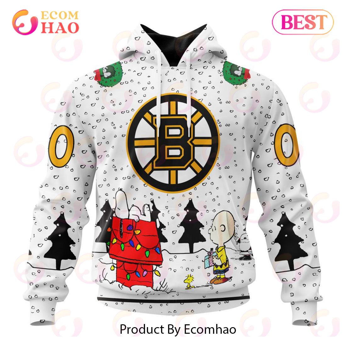 NHL Boston Bruins Special Peanuts Design 3D Hoodie