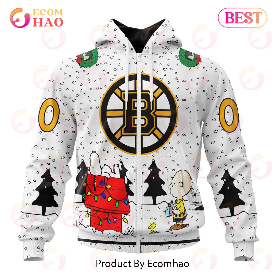 NHL Boston Bruins Special Peanuts Design 3D Hoodie