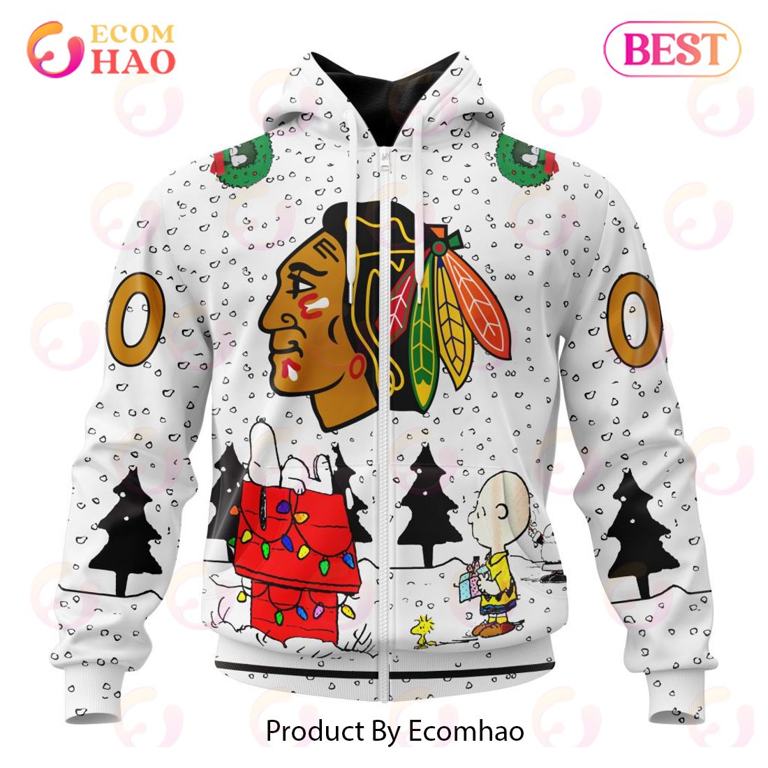 NHL Chicago Blackhawks Special Peanuts Design 3D Hoodie