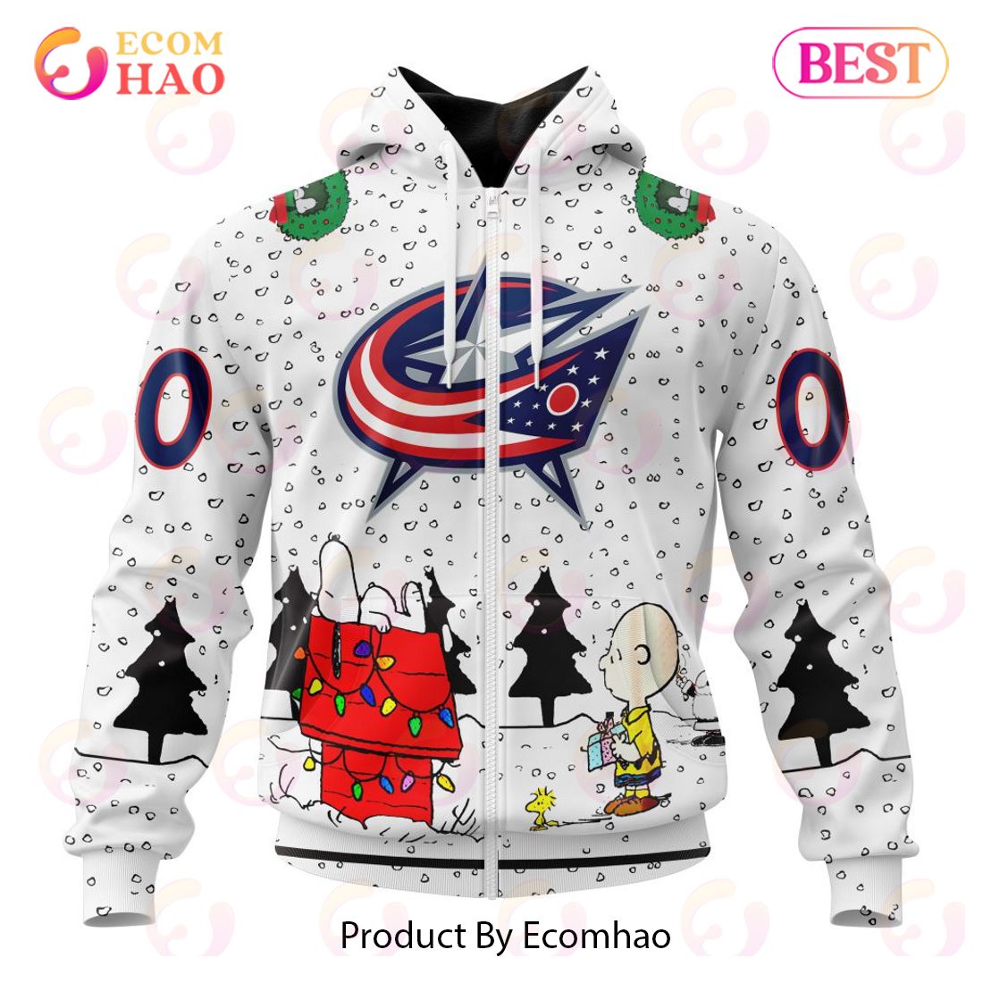 NHL Columbus Blue Jackets Special Peanuts Design 3D Hoodie