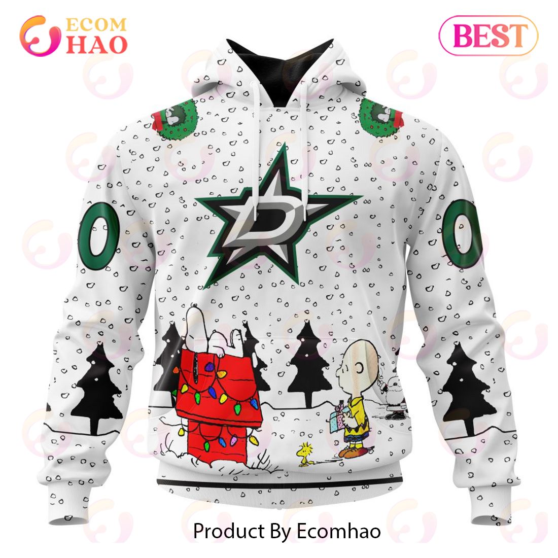 NHL Dallas Stars Special Peanuts Design 3D Hoodie