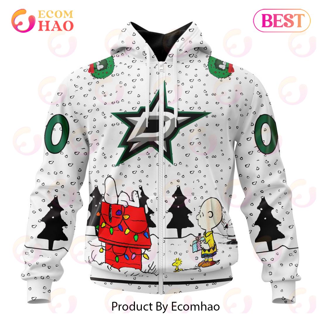 NHL Dallas Stars Special Peanuts Design 3D Hoodie