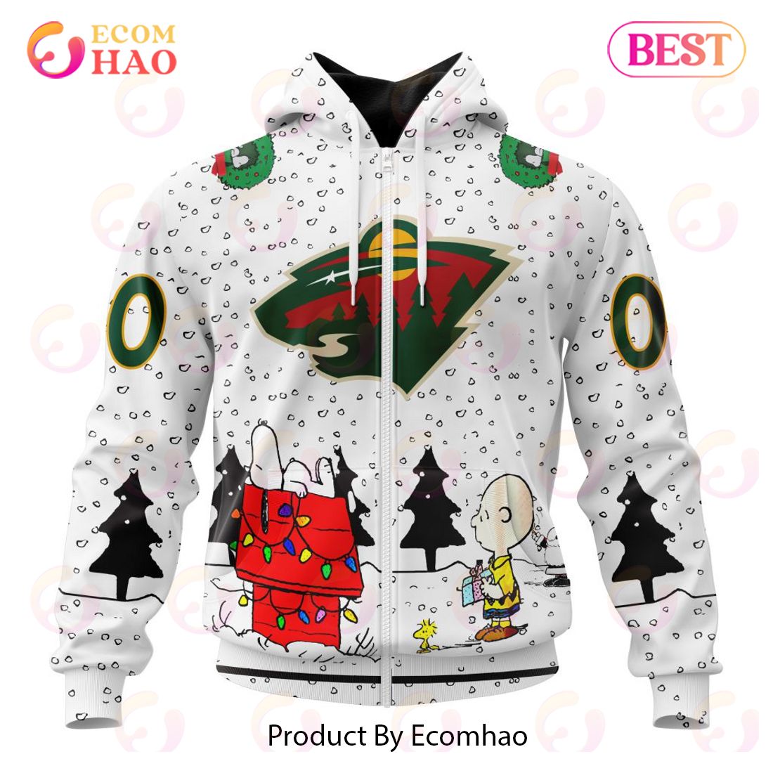 NHL Minnesota Wild Special Peanuts Design 3D Hoodie