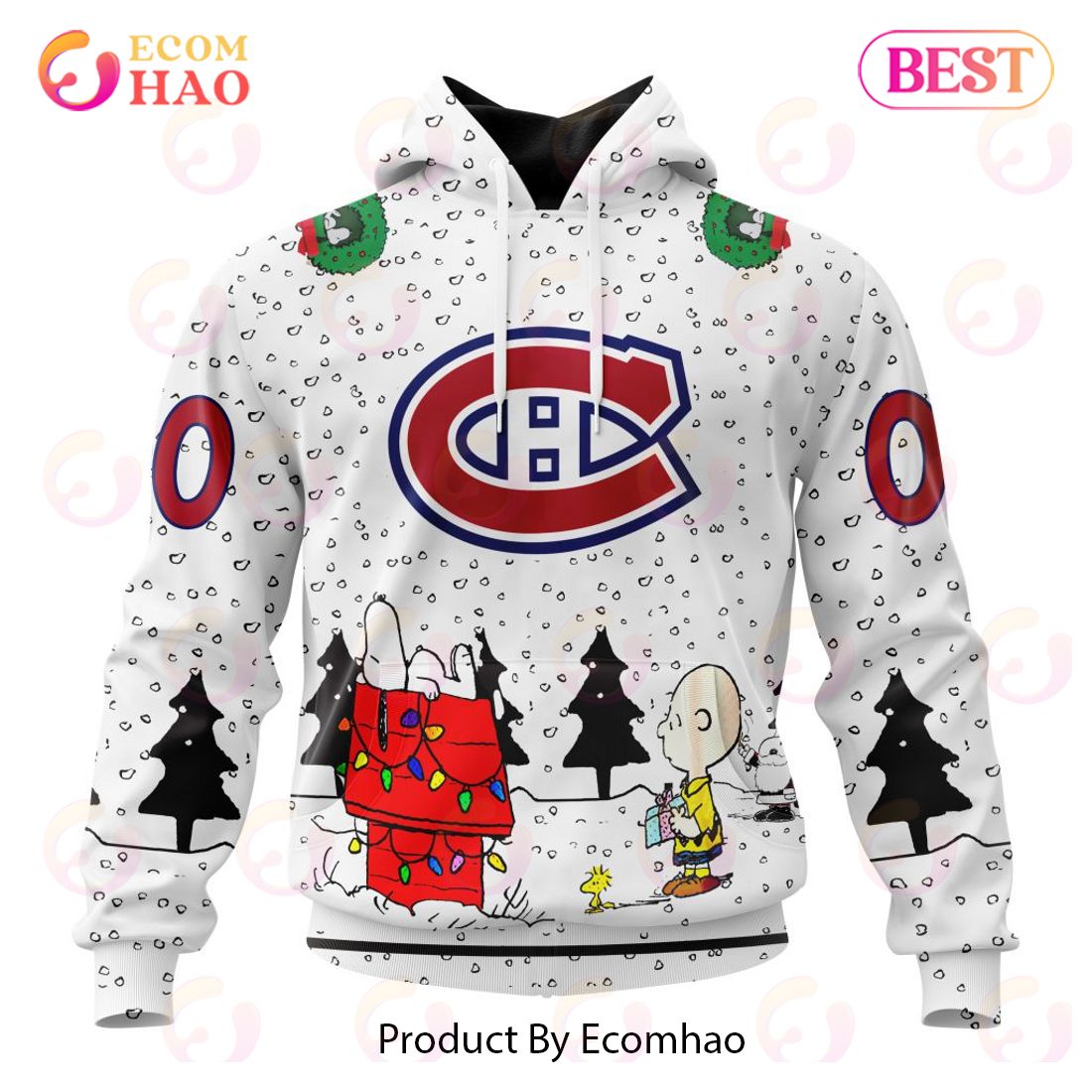 NHL Montreal Canadiens Special Peanuts Design 3D Hoodie