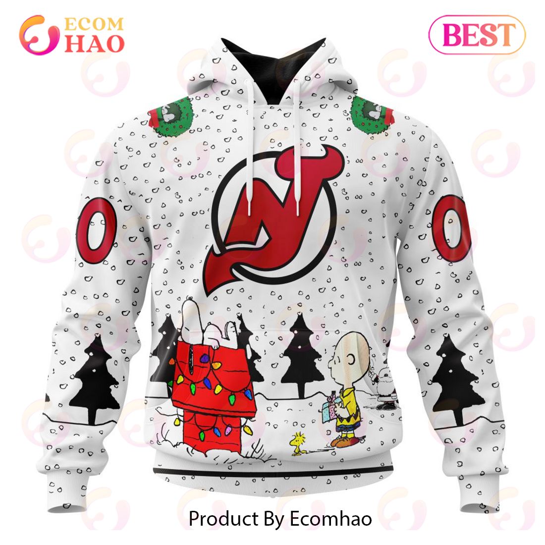 NHL New Jersey Devils Special Peanuts Design 3D Hoodie