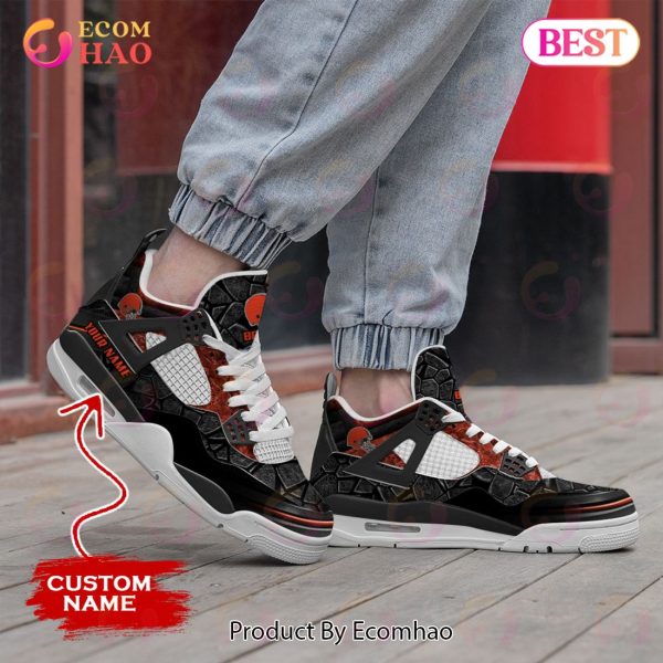 NFL Cleveland Browns Air Jordan 4 Sneaker Custom Name