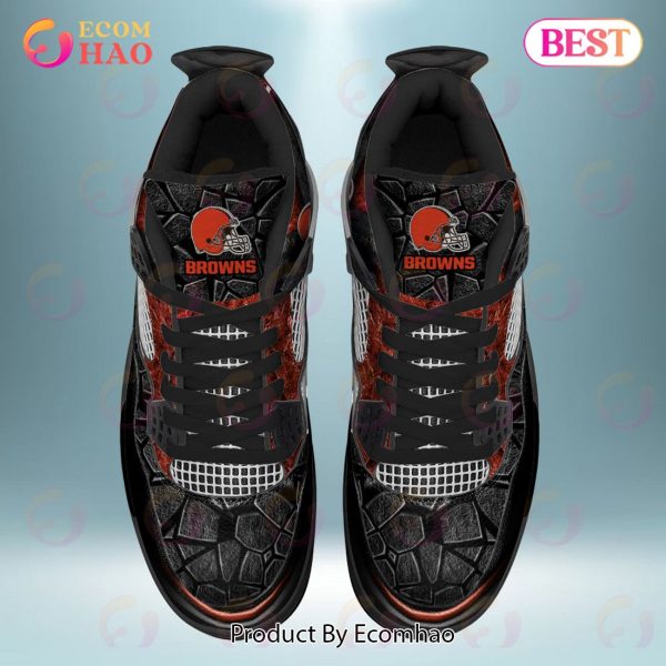 NFL Cleveland Browns Air Jordan 4 Sneaker Custom Name