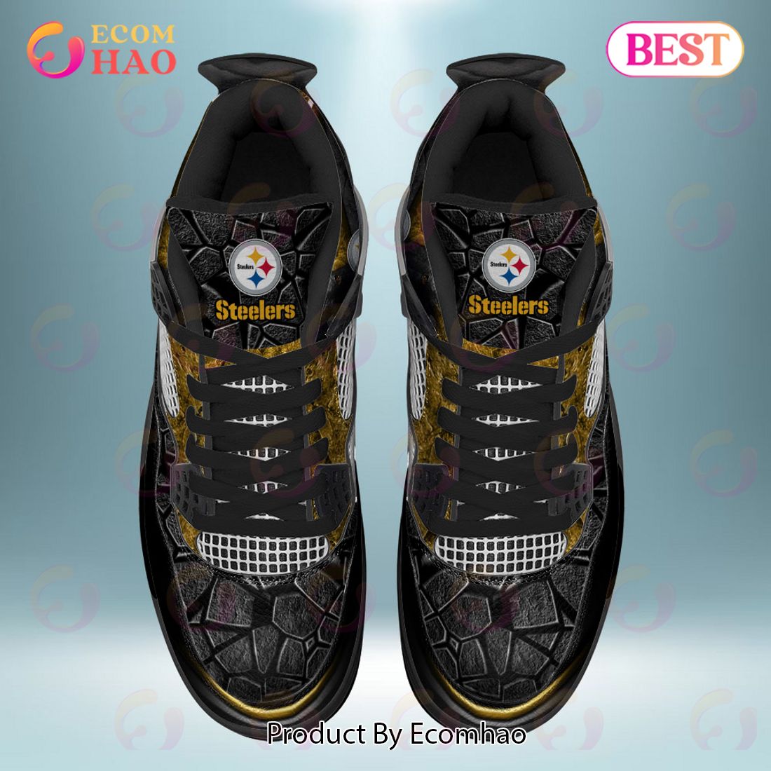 Pittsburgh Steelers Football Custom Air Jordan 4 - Reallgraphics