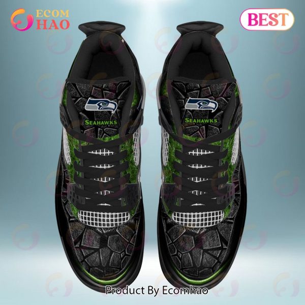 NFL Seattle Seahawks Air Jordan 4 Sneaker Custom Name