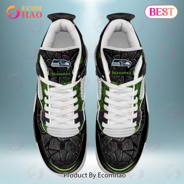 NFL Seattle Seahawks Air Jordan 4 Sneaker Custom Name