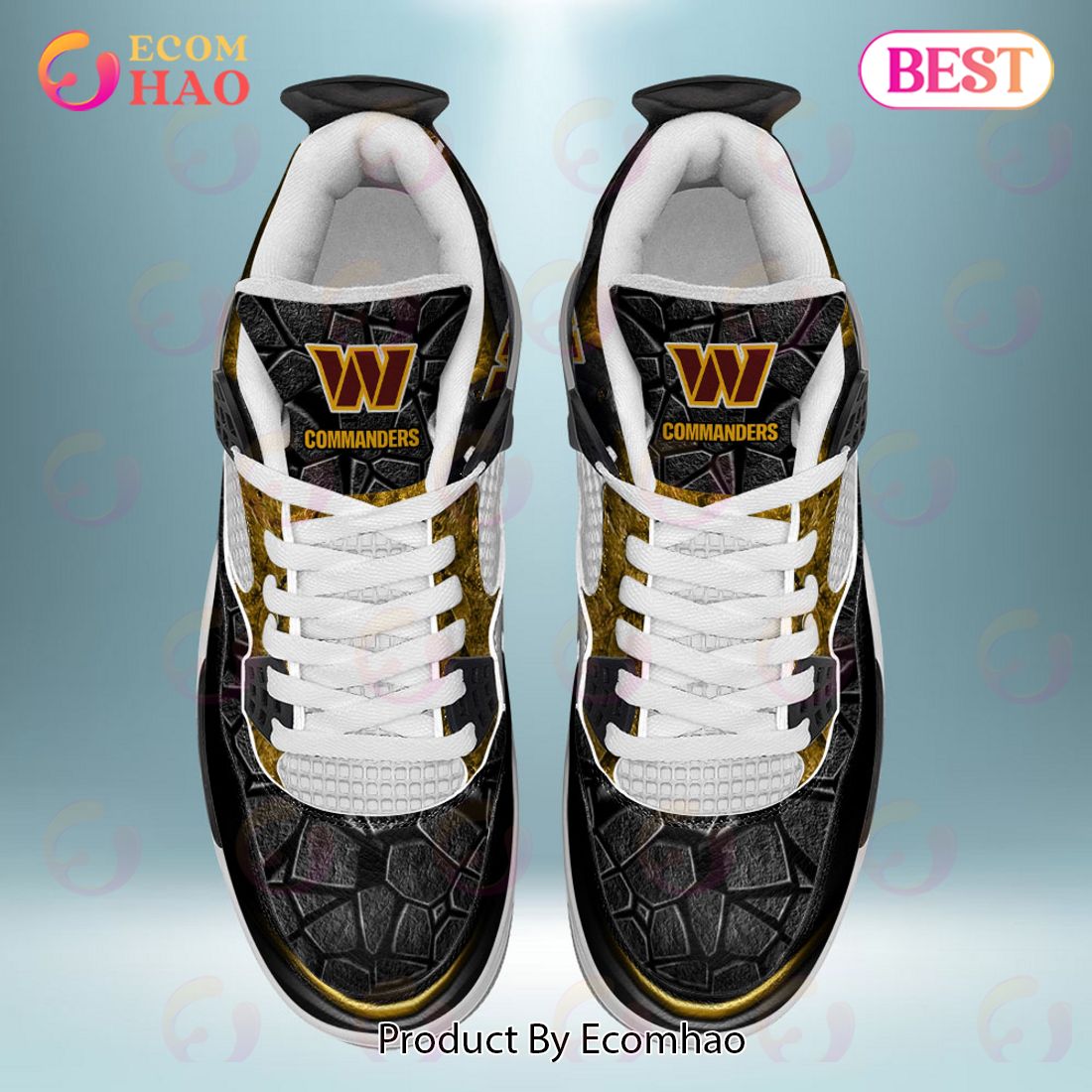 Personalization NFL Washington Commanders Air Jordan 4 - Ecomhao Store