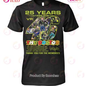 25 Years 1996 – 2021 The Doctor Thank You For The Memories T-Shirt