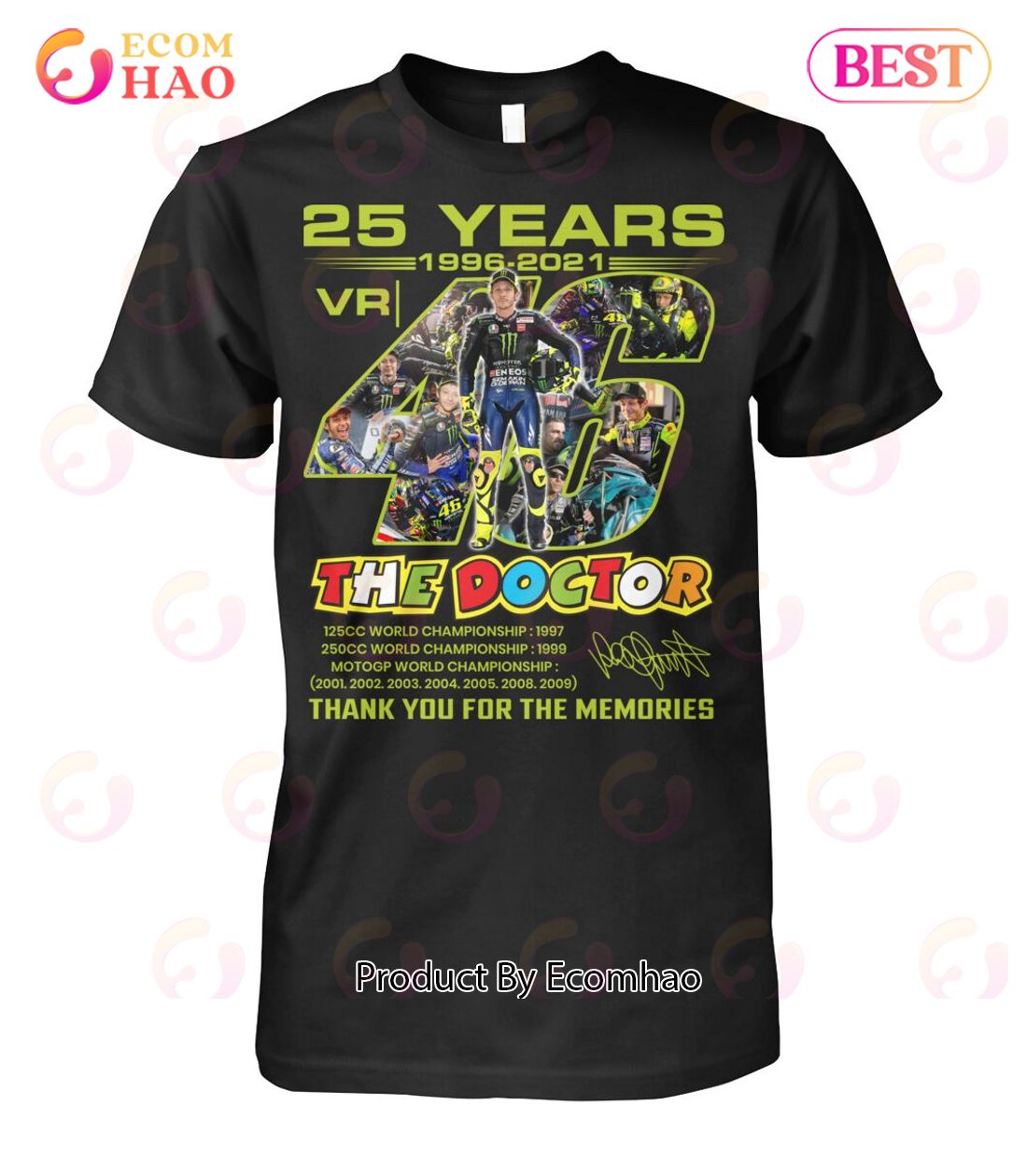 25 Years 1996 – 2021 The Doctor Thank You For The Memories T-Shirt