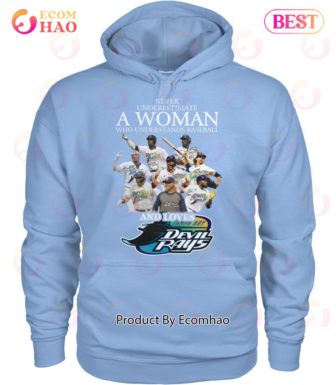 Never Underestimate A Woman Who Understands Baseball And Loves Tampa Bay Devil Rays T-Shirt