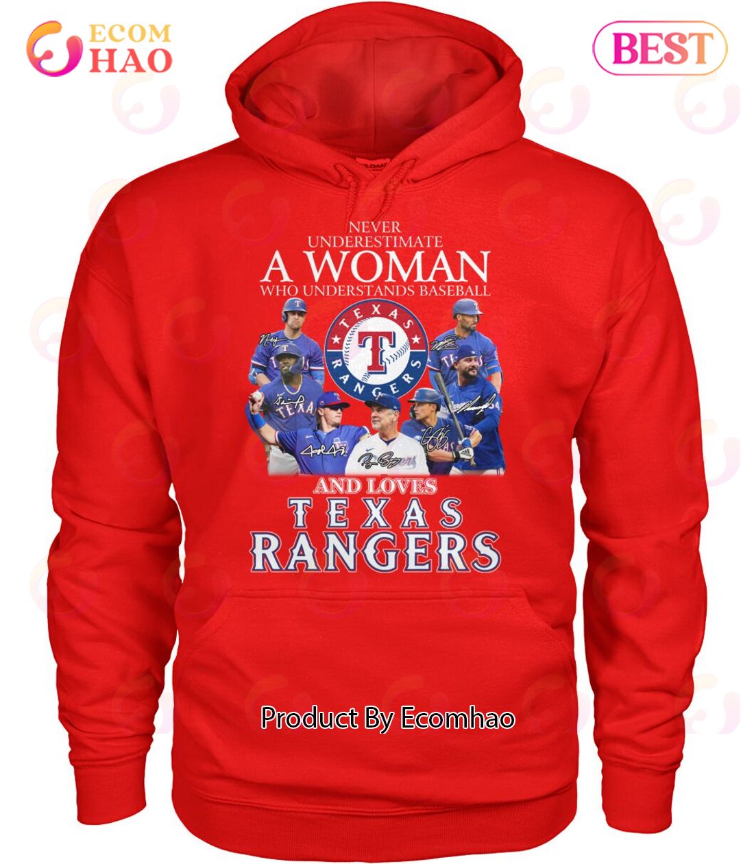 Never Underestimate A Woman Who Understands Baseball And Loves Texas Rangers T-Shirt