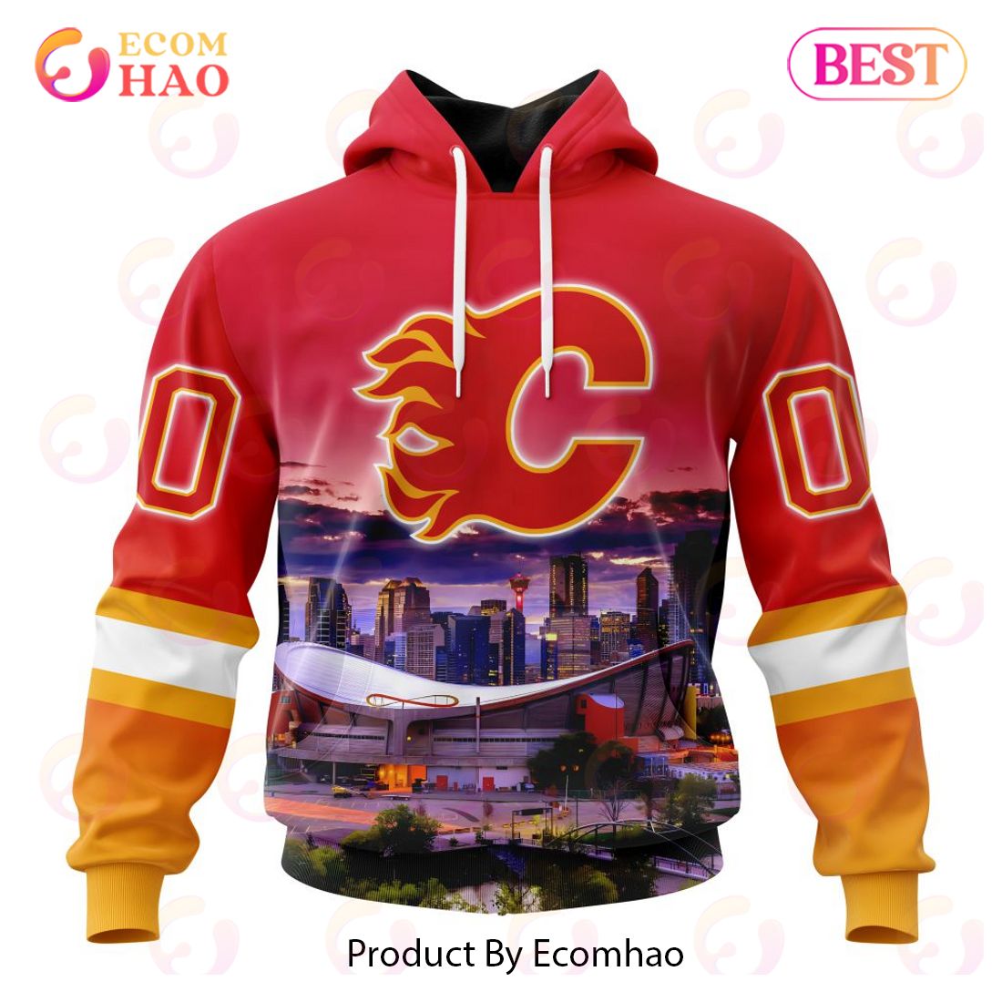 NHL Calgary Flames Special Design With City Skyline 3D Hoodie