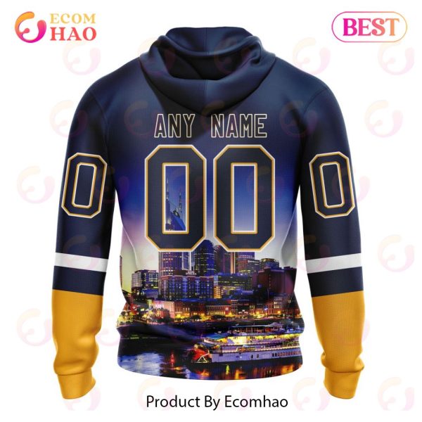 NHL Nashville Predators Special Design With City Skyline 3D Hoodie
