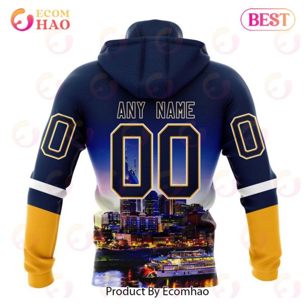 NHL Nashville Predators Special Design With City Skyline 3D Hoodie