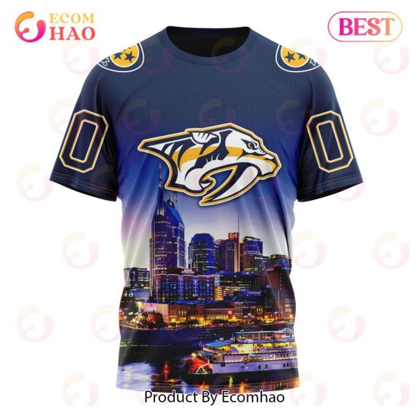NHL Nashville Predators Special Design With City Skyline 3D Hoodie