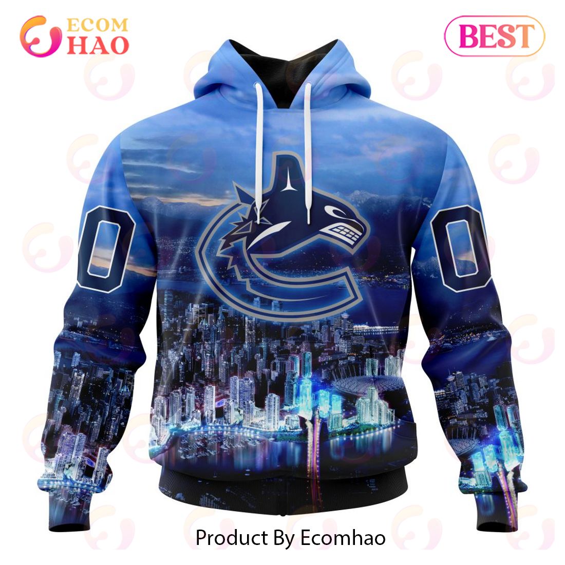 NHL Vancouver Canucks Special Design With City Skyline 3D Hoodie