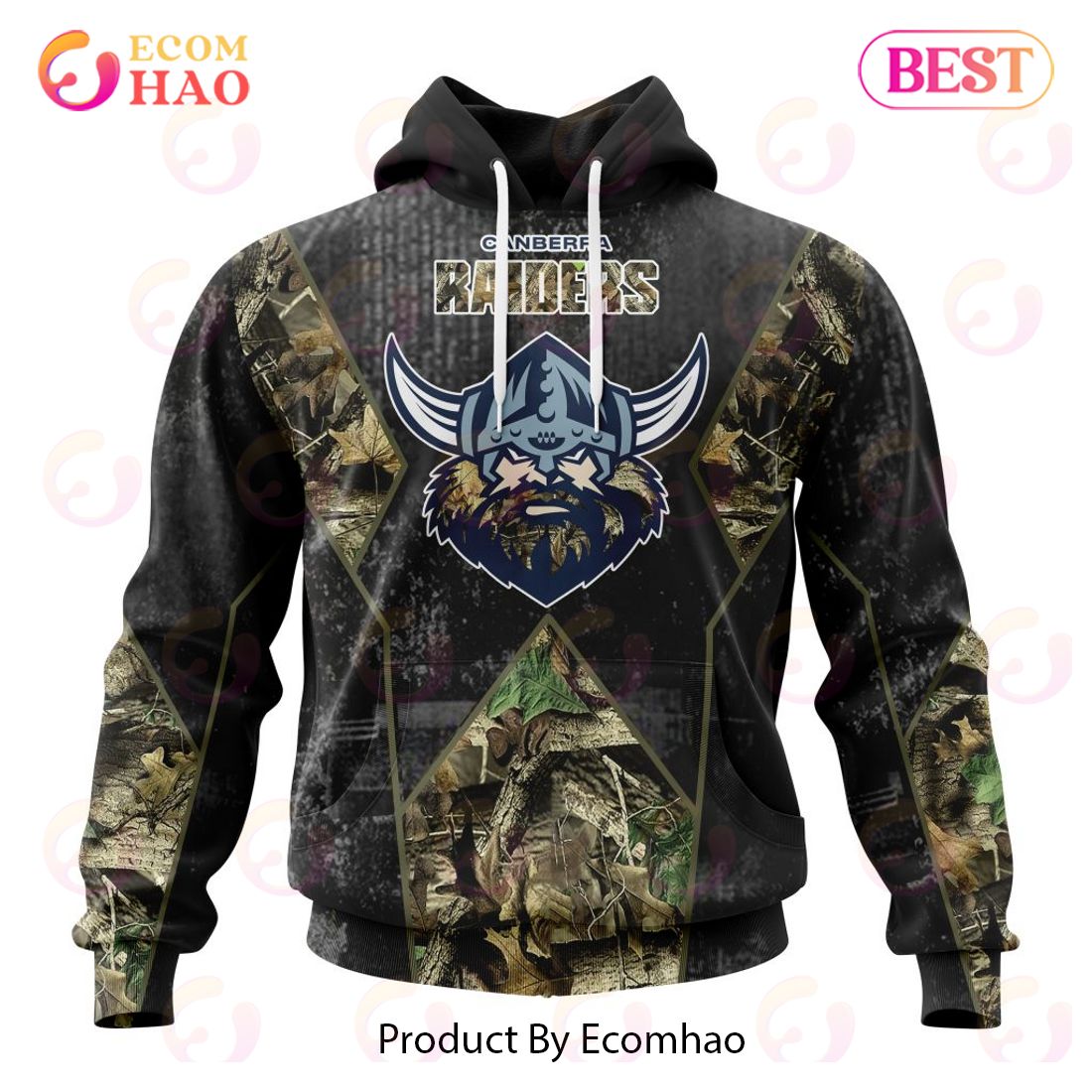 Personalized NRL Brisbane Broncos Special Camo Hunting Design 3D Hoodie