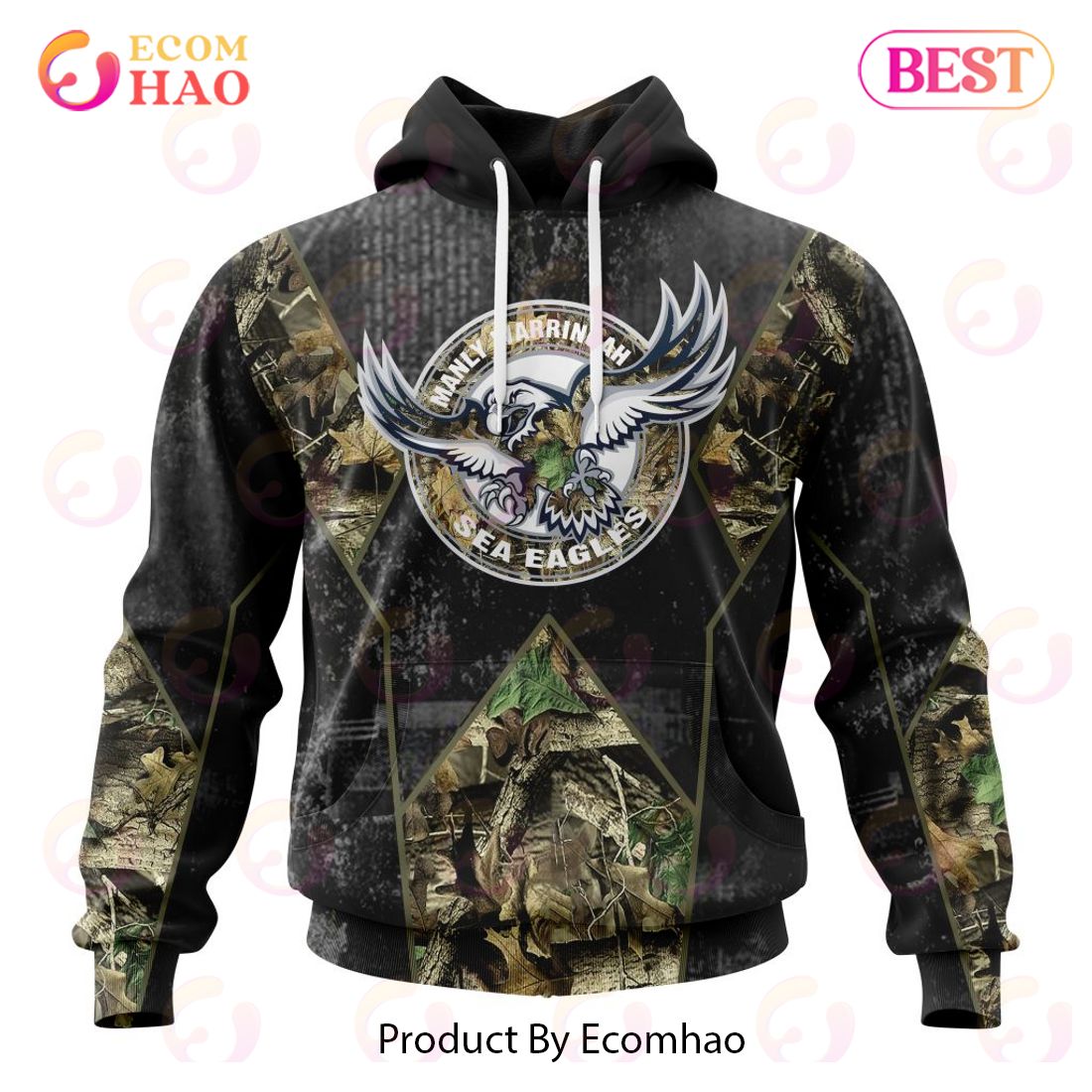 Personalized NRL Melbourne Storm Special Camo Hunting Design 3D Hoodie