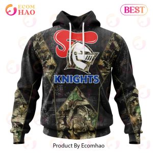 Personalized NRL Newcastle Knights Special Camo Hunting Design 3D Hoodie