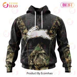Personalized NRL South Sydney Rabbitohs Special Camo Hunting Design 3D Hoodie