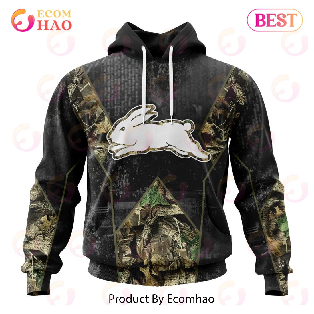 Personalized NRL St. George Illawarra Dragons Special Camo Hunting Design 3D Hoodie