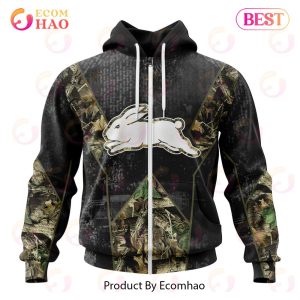 Personalized NRL South Sydney Rabbitohs Special Camo Hunting Design 3D Hoodie