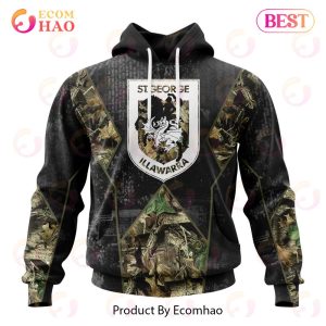 Personalized NRL St. George Illawarra Dragons Special Camo Hunting Design 3D Hoodie