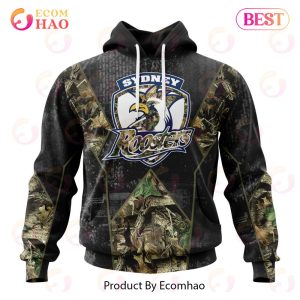 Personalized NRL Sydney Roosters Special Camo Hunting Design 3D Hoodie