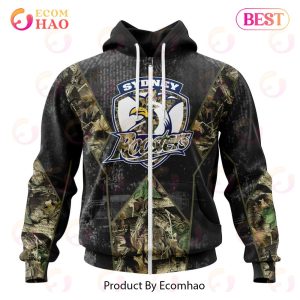 Personalized NRL Sydney Roosters Special Camo Hunting Design 3D Hoodie