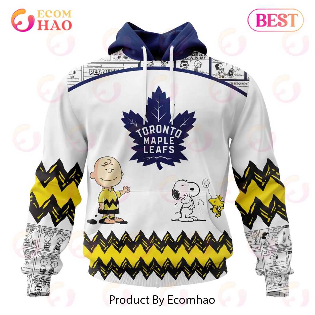 Personalized NHL Toronto Maple Leafs Special Peanuts Design 3D Hoodie