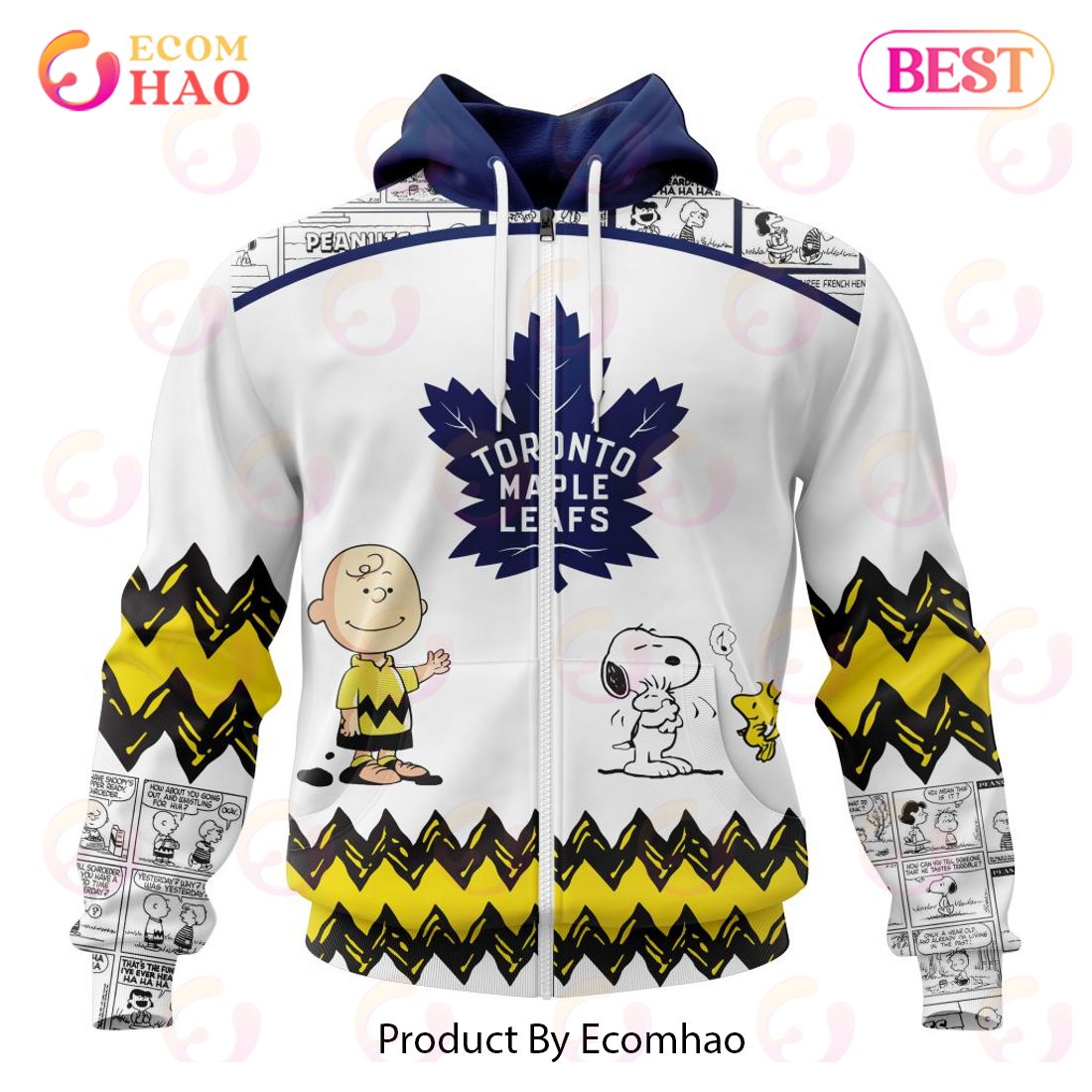 Personalized NHL Toronto Maple Leafs Special Peanuts Design 3D Hoodie