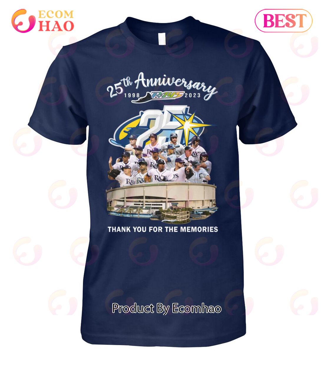 25th Anniversary 1998 – 2023 Rays Thank You For The Memories T-Shirt