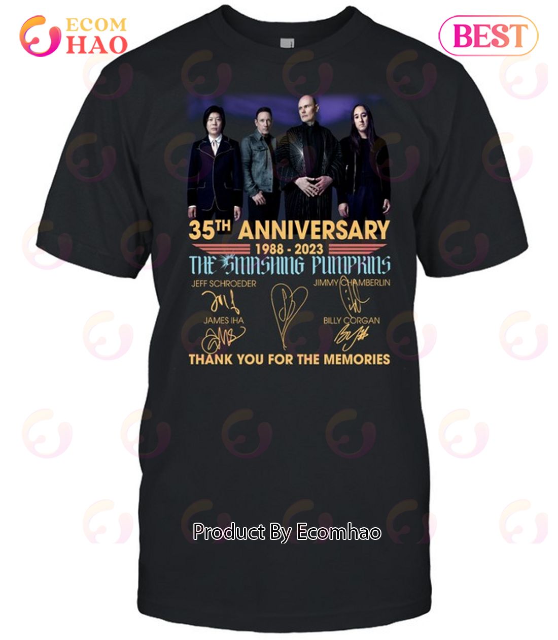 35th Anniversary 1988 – 2023 The Smashing Pumpkins Thank You For The Memories T-Shirt