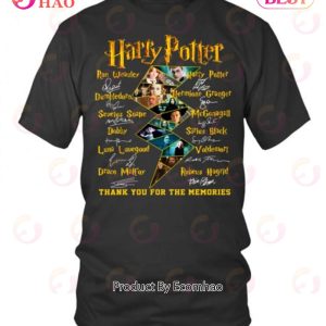 Harry Potter All Members Signature Thank You For The Memories T-Shirt