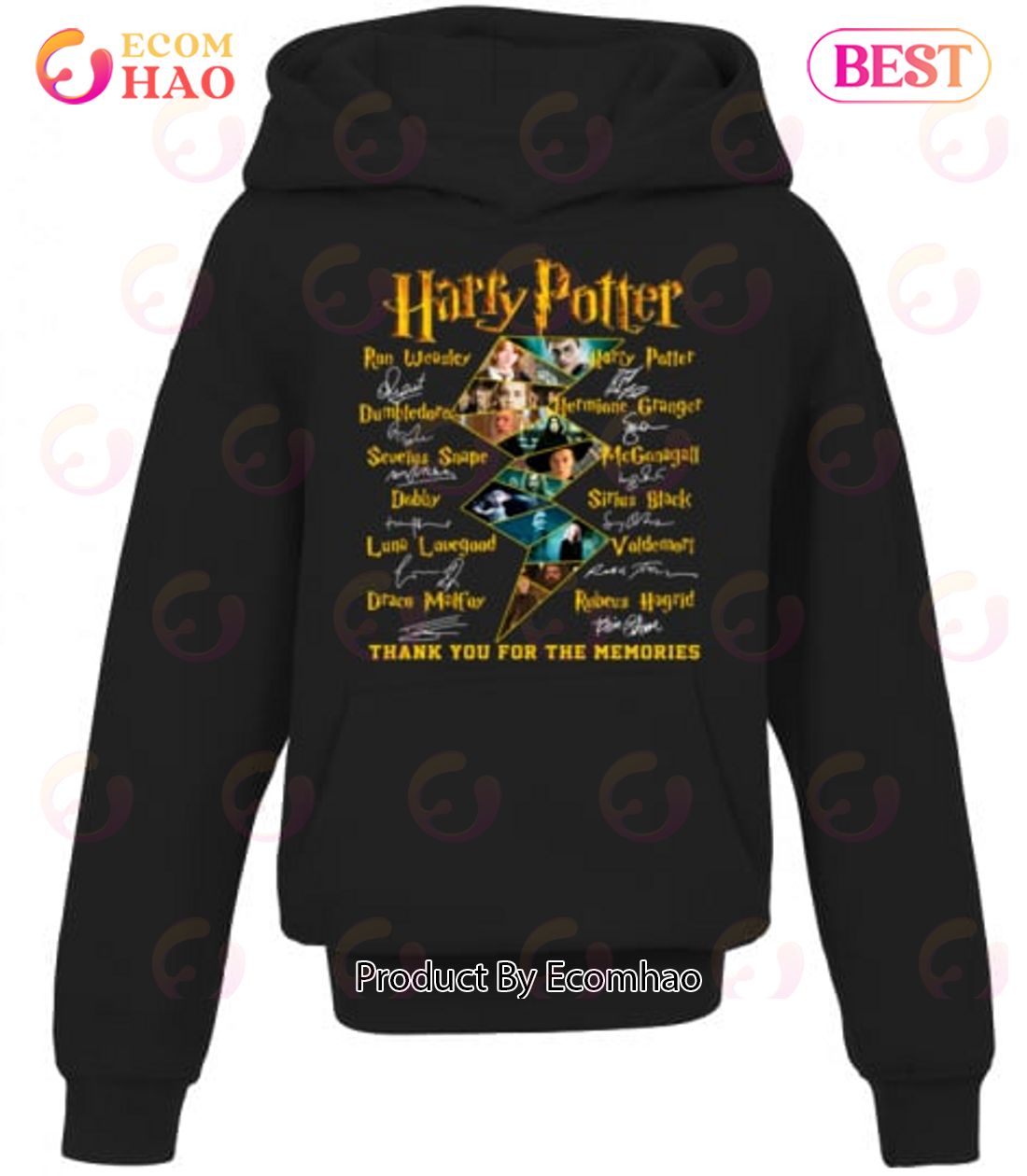 Harry Potter All Members Signature Thank You For The Memories T-Shirt