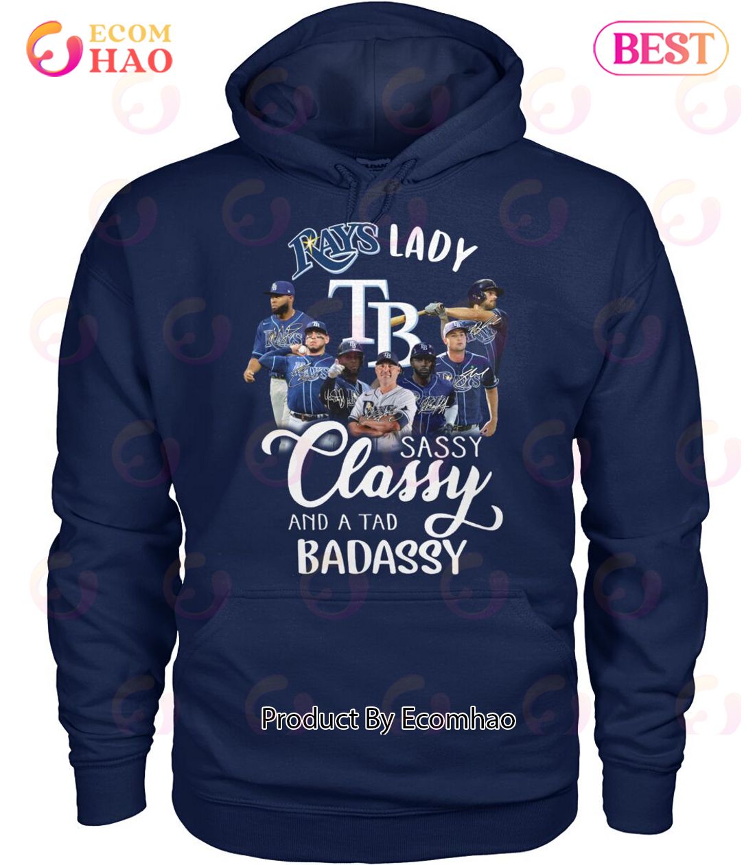 Rays Lady Sassy Classy And A Tad Badassy T-Shirt