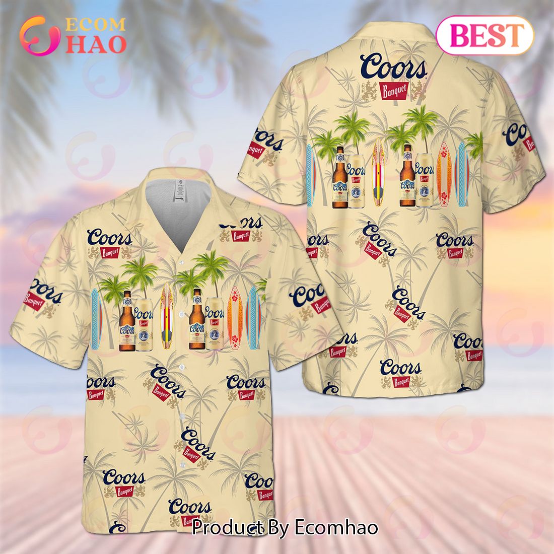 Coors Banquet Surfing Coconut And Drink Hawaiian Shirt