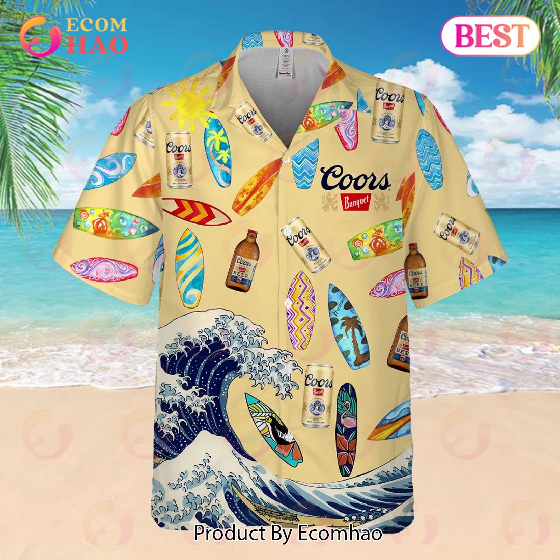 Coors Banquet Surfing Hawaiian Shirt