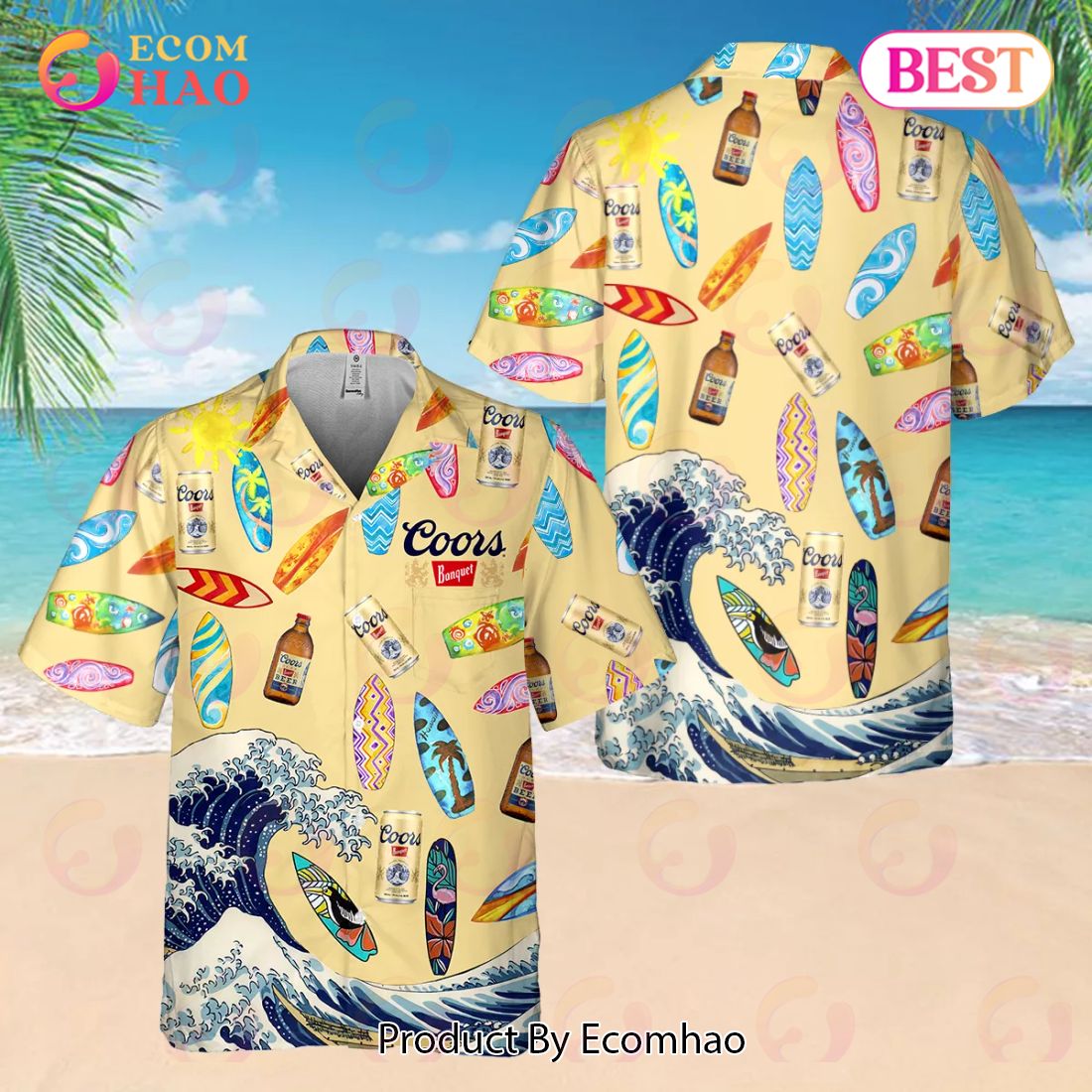 Coors Banquet Surfing Hawaiian Shirt