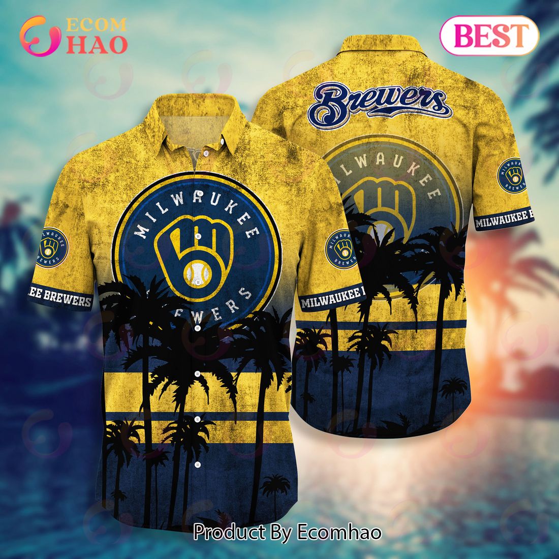 Milwaukee Brewers MLB Flower Tropical Hawaiian Shirt Summer Gift