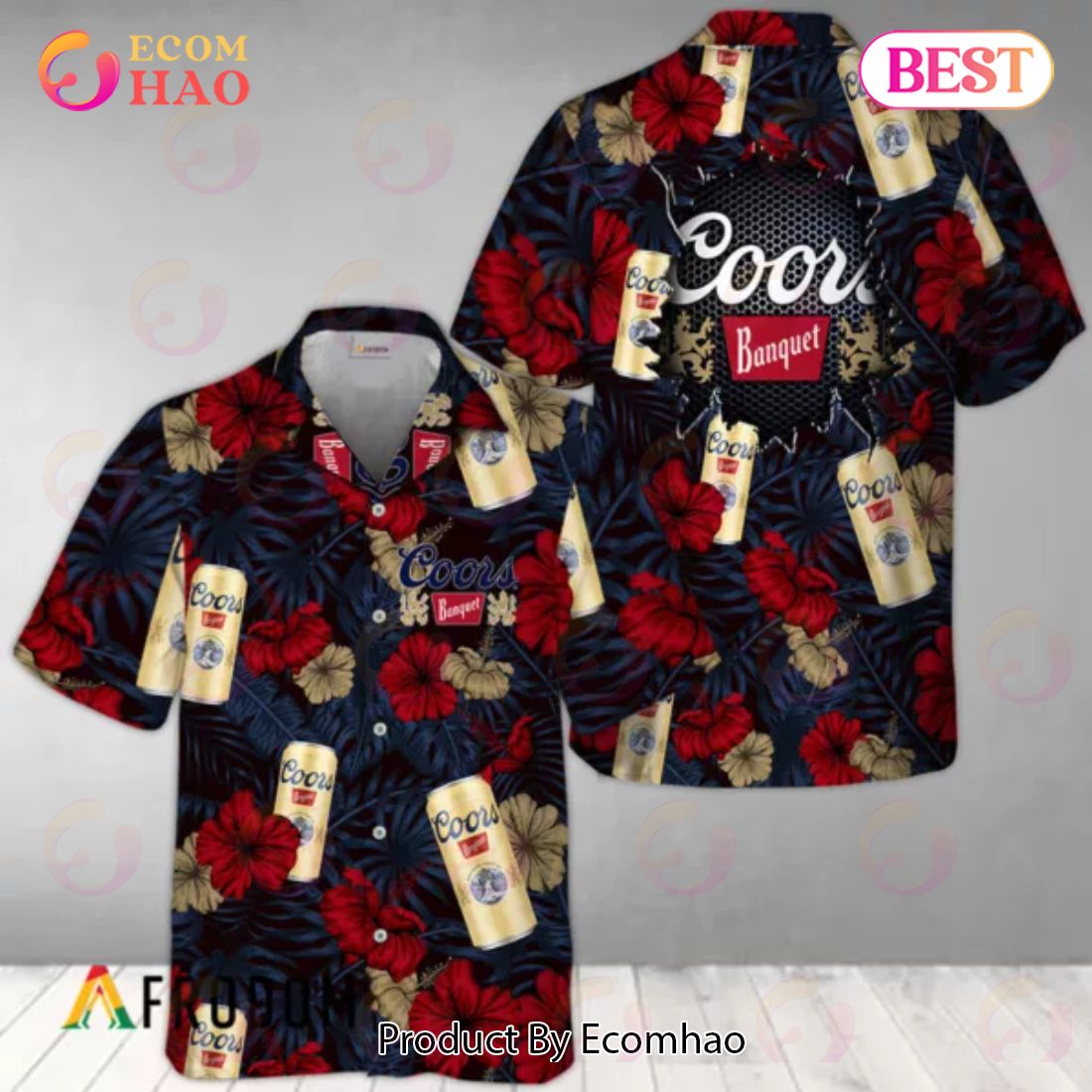 Summer Aloha Floral Coors Banquet Hawaiian Shirt