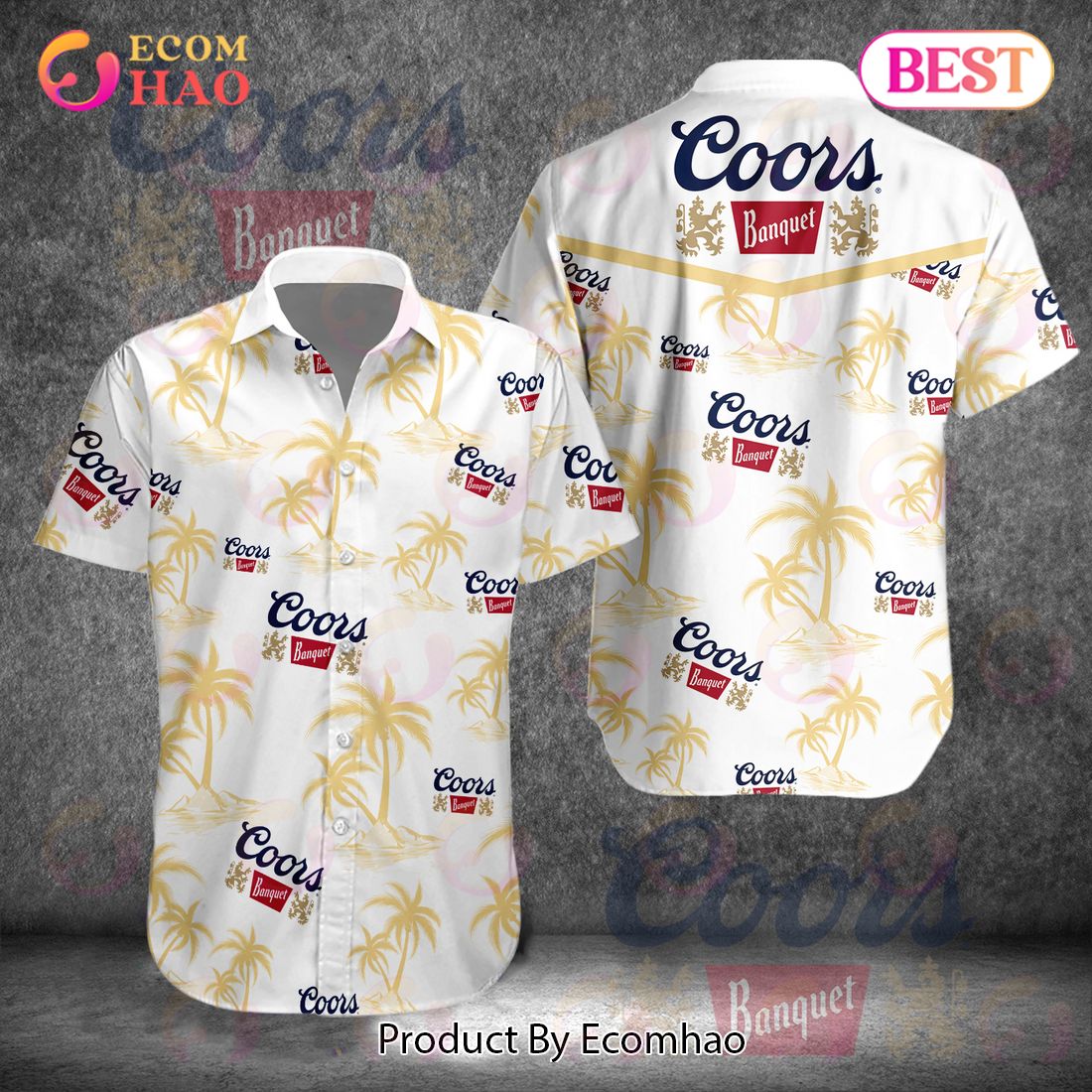 Tropical Coors Banquet Button Shirt